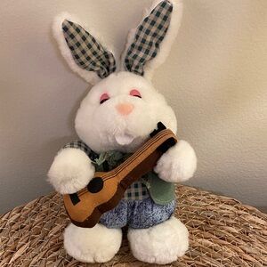 Vintage Musical Easter Bunny Plush